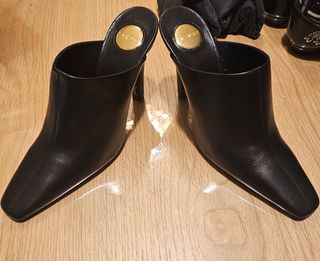 Mules Yves Saint Laurent Jill95 Piel Talla 38
