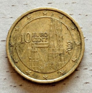 Moneda 10 Centimos | 2002 | Austria | Muy rara