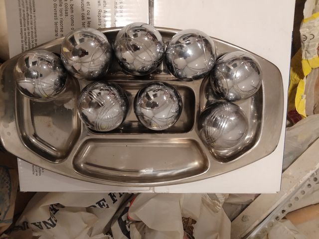 Bolas de Petanca Metálicas Plateadas