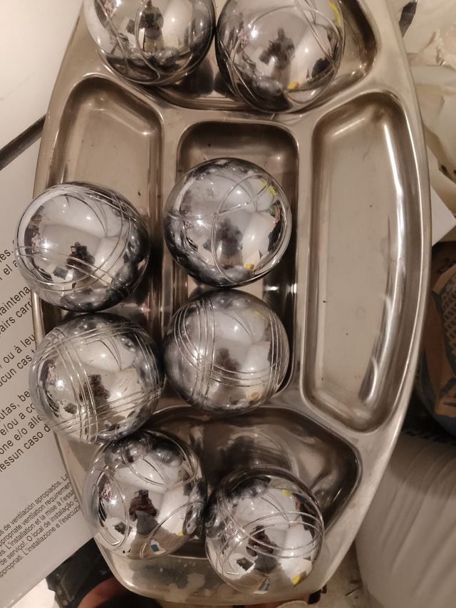 Bolas de Petanca Metálicas Plateadas