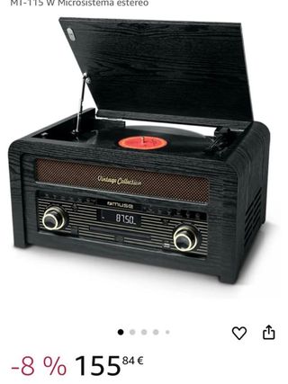 MUSE MT-115W Radio Tocadiscos Vintage