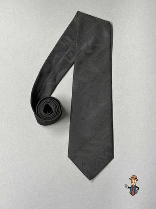 Corbata Pierre Pascal Negra Diseño Texturizado