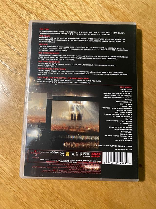 DVD Roger Waters The Wall Live in Berlin