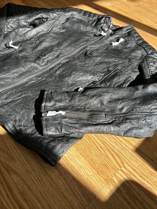 Chaqueta Piel Jack & Jones Negra Sin Estrenar