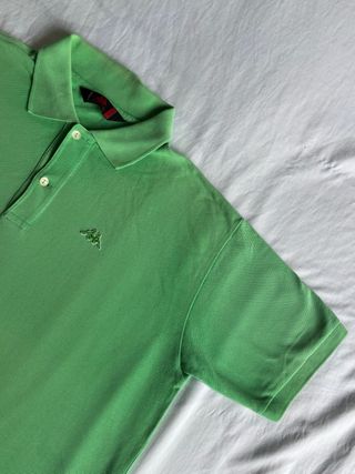 Polo Kappa verde manga corta talla L