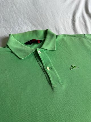 Polo Kappa verde manga corta talla L