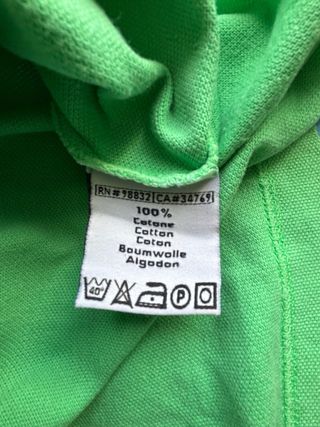 Polo Kappa verde manga corta talla L