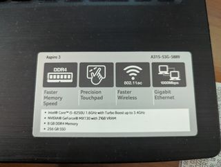 Portátil Acer Aspire 3 (Teclado no funciona)