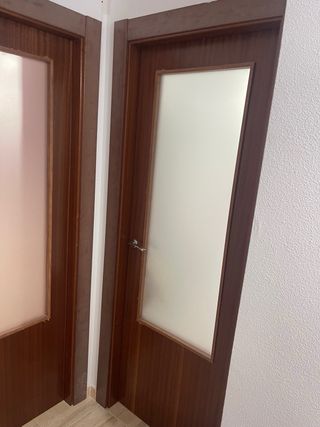 Puerta madera maciza chapa natural
