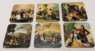 Posavasos con reproducciónes de cuadros famosos