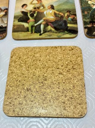 Posavasos con reproducciónes de cuadros famosos