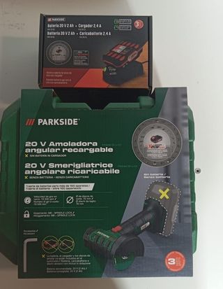 Amoladora Angular Recargable Parkside 20V
