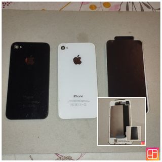 Cover scocca posteriore iPhone 4 (Nero/Bianco)