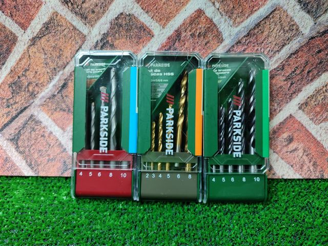 3 estuches de brocas Parkside