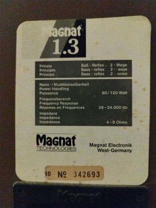 Altavoces HiFi Magnat 1.3
