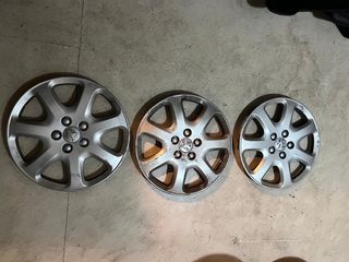 3 Tapacubos Peugeot Originales 16
