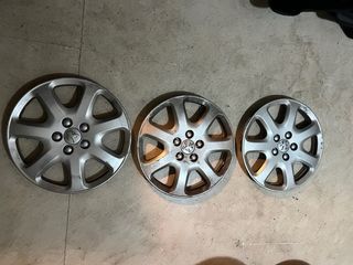 3 Tapacubos Peugeot 16 Originales