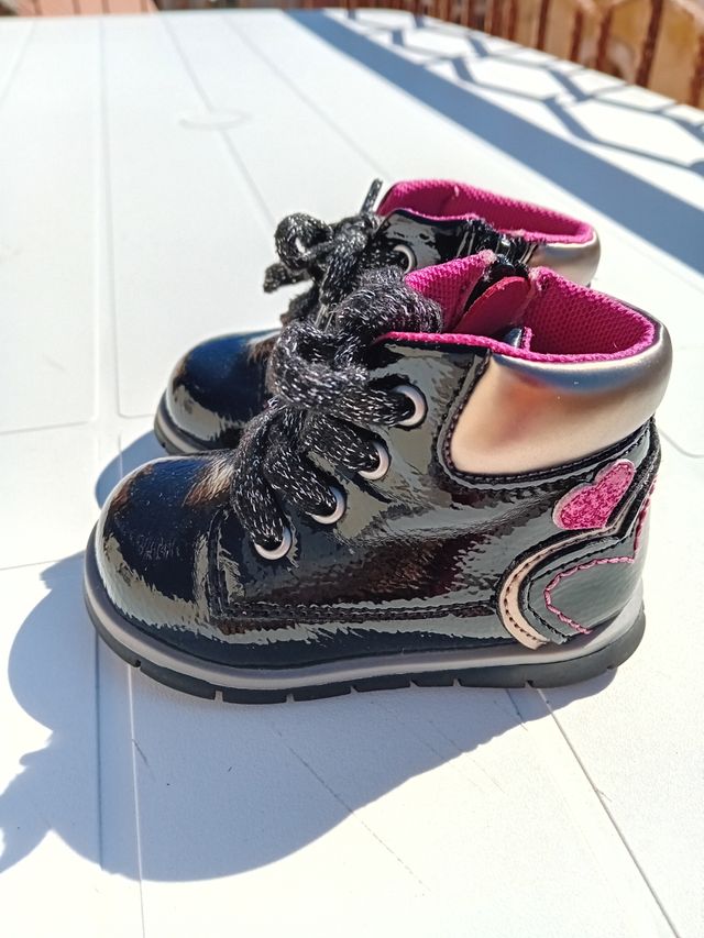 Polacchino Chicco bambina n.19 nero/rosa