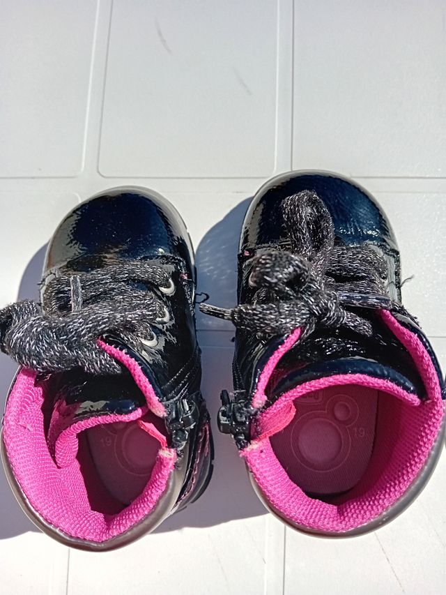 Polacchino Chicco bambina n.19 nero/rosa