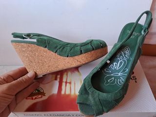 Cuñas HEIDY zapatos PLATAFORMA corcho NUEVOS 37
