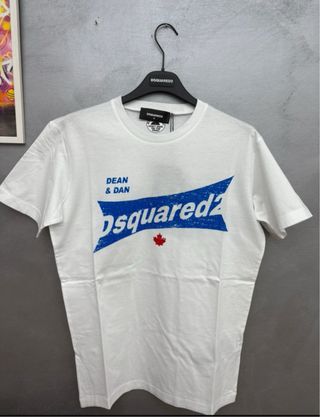 T-shirt Dsquared2 bianca con stampa
