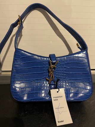 Bolso YSL azul piel efecto cocodrilo. precioso. 
