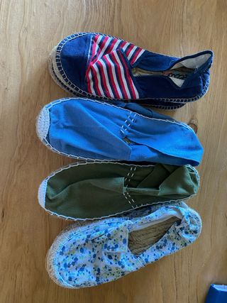 LOTE de Alpargatas de tela