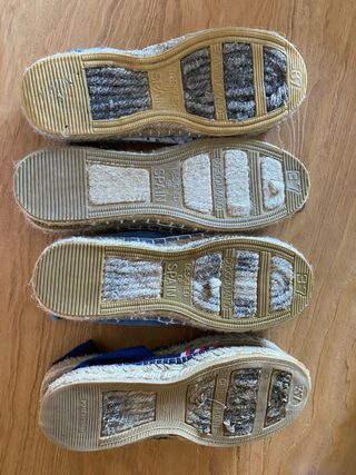 LOTE de Alpargatas de tela