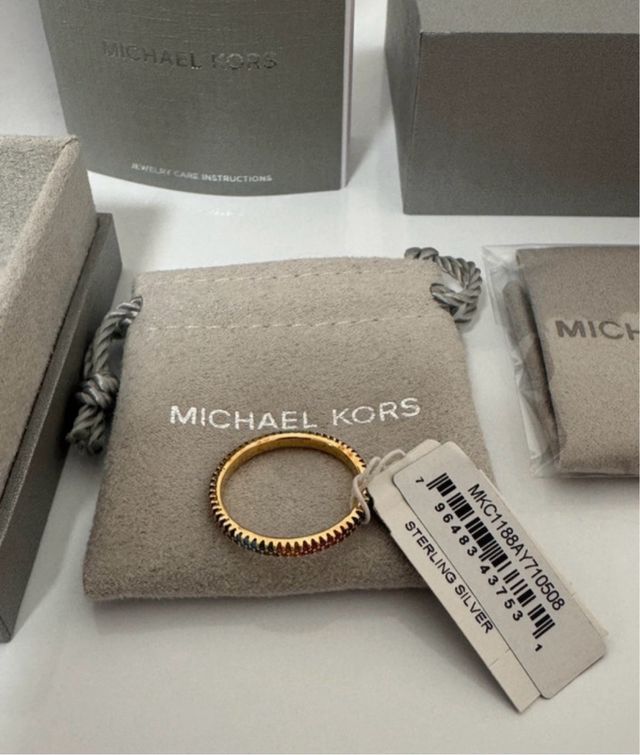 Anello Michael Kors Pavé Oro Multicolore