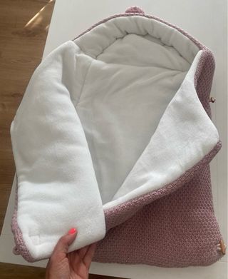 Saco Carrito Bebé Rosa Tejido Calentito