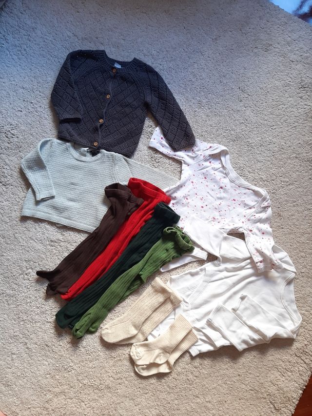 Lote niña/o 0-6m Leotardos, jersey,