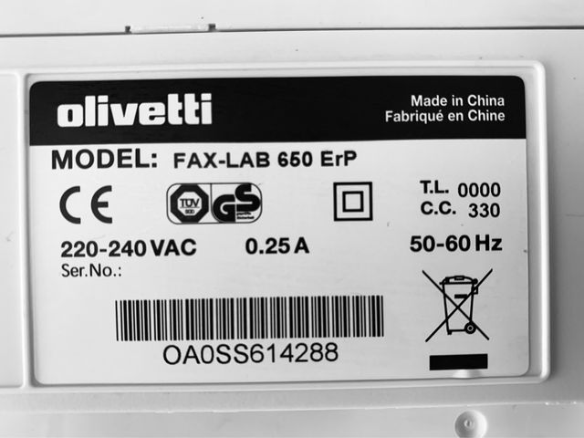 Olivetti Fax-Lab 650 ErP – Fax / Phone / Copier