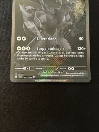 Zekrom EX BLK IT 172/086 Carta Pokémon Ita
