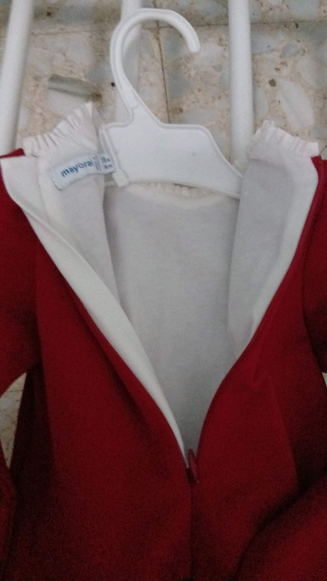 Vestido Mayoral Navidad niña 18M Rojo