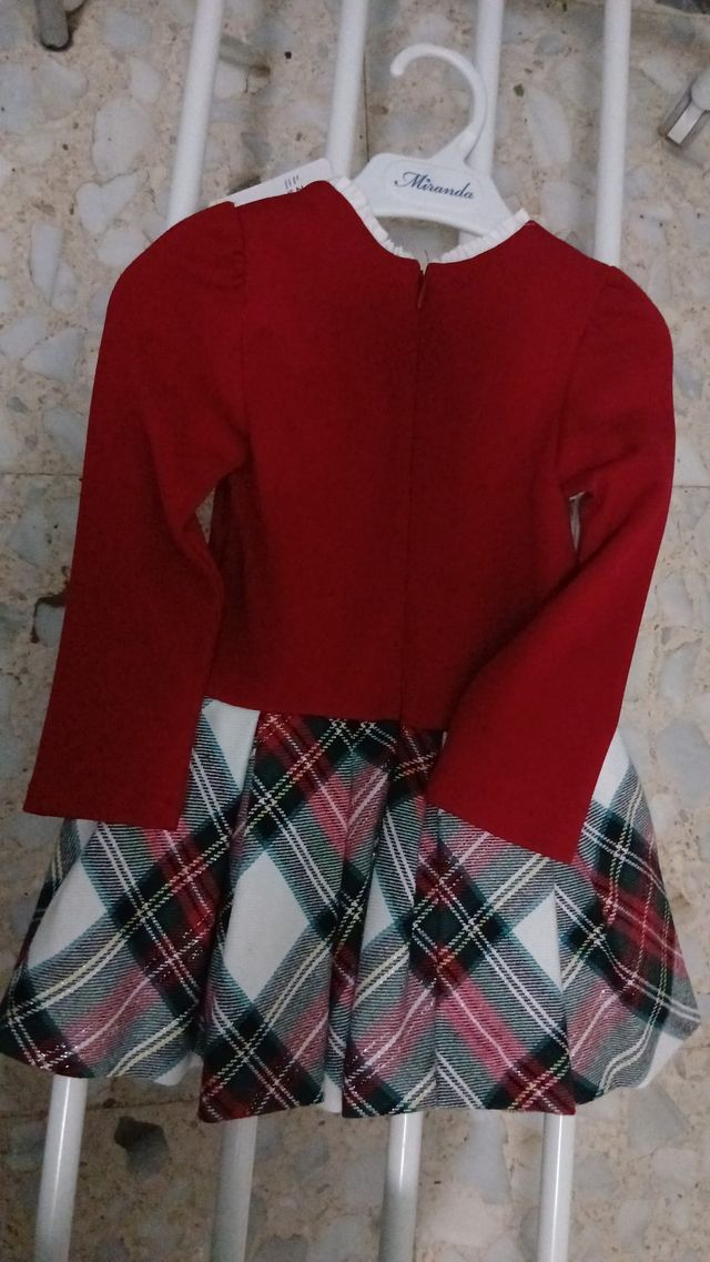 Vestido Mayoral Navidad niña 18M Rojo