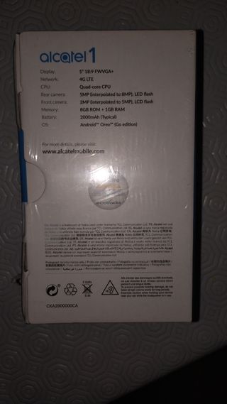 Alcatel 1 Smartphone - Blu/Nero