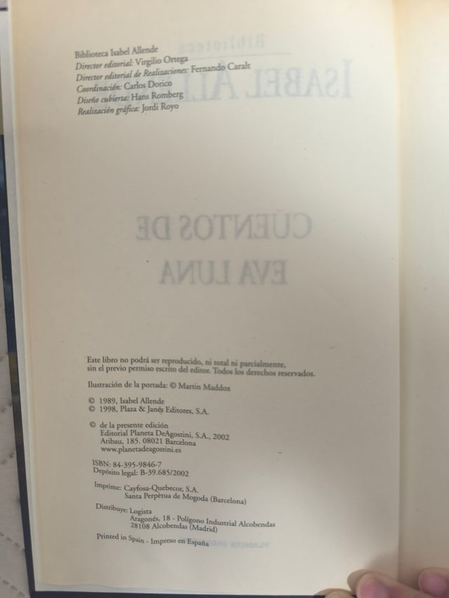 Cuentos de Eva Luna de Isabel Allende