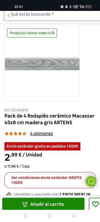 Rodapié Harmony Macassar 8x45cm