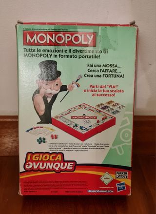Gioco in scatola Monopoly Hasbro versione travel