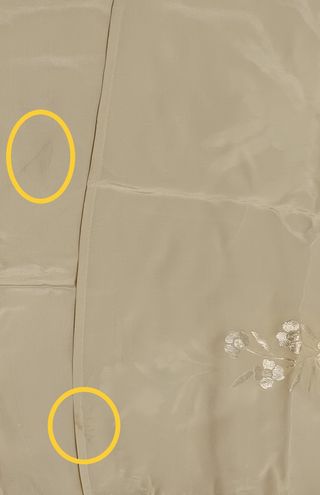 Mantón Seda Beis con Bordados y Flecos 