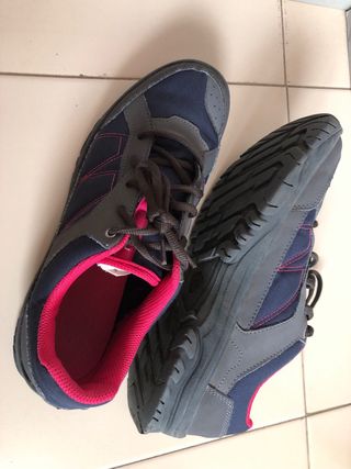 Tenis Quechua NH100 Azul/Gris/Fucsia