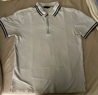 Polo Trussardi Jeans Azzurro Zip