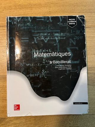 Matemàtiques 1r Batxillerat