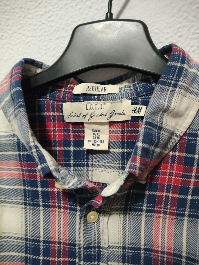 Camisa H&M Cuadros Talla XL
