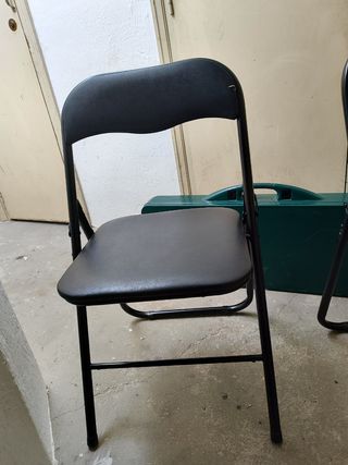 2 Sillas Plegables Negras