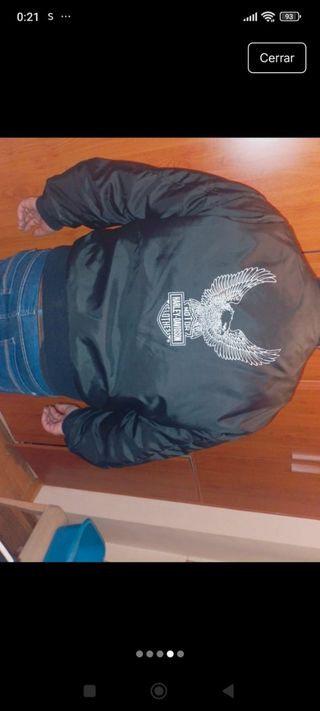 Cazadora Bomber Harley Davidson Hombre Negra 