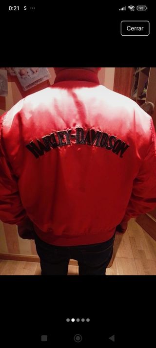 Cazadora Bomber Harley Davidson Hombre Negra 