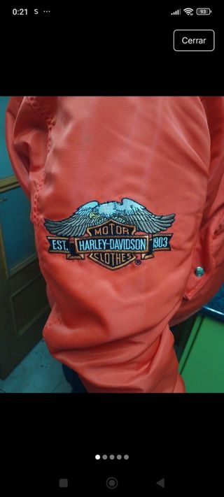 Cazadora Bomber Harley Davidson Hombre Negra 