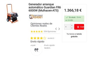 Generador Gasolina Genergy SGH Series 15HP