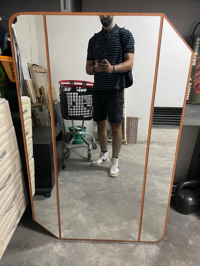 Specchio Vintage in Legno e Cristallo